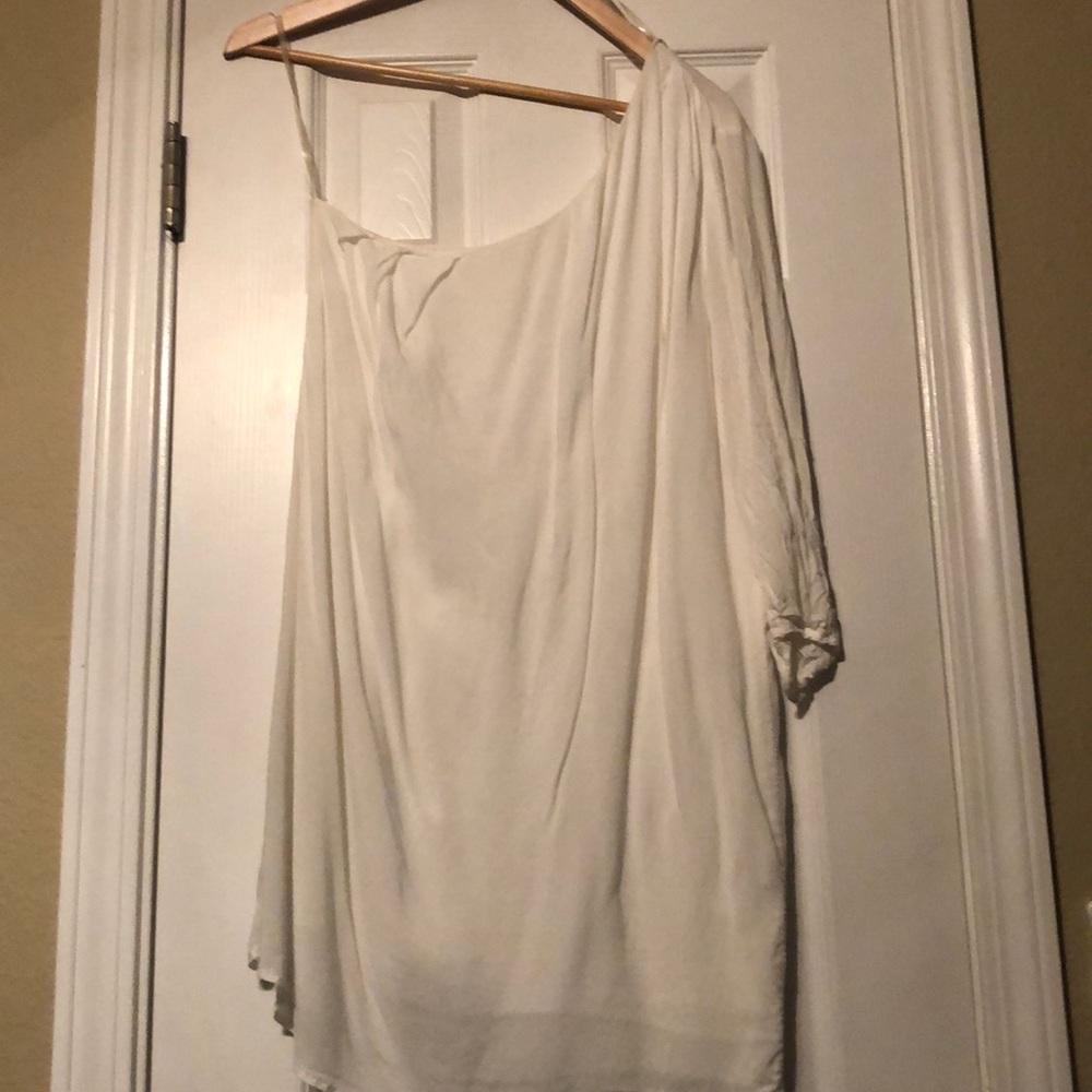 Audrey white one shoulder dress